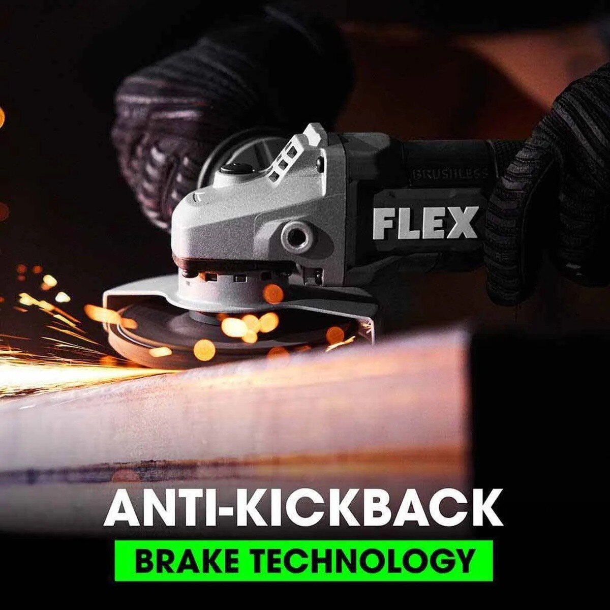 Flex FX3171A-2H1 5" Variable Speed Angle Grinder with Paddle Switch Kit (2x6.0Ah Stacked Battery+280W Rapid Charger) - 4