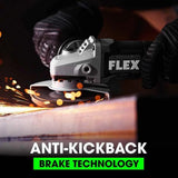 Flex FX3171A-2H1 5" Variable Speed Angle Grinder with Paddle Switch Kit (2x6.0Ah Stacked Battery+280W Rapid Charger) - 4