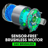 Flex FX3181A-Z 24V 5" Variable Speed Angle Grinder with Side Switch  Brushless - Bare Tool - 4