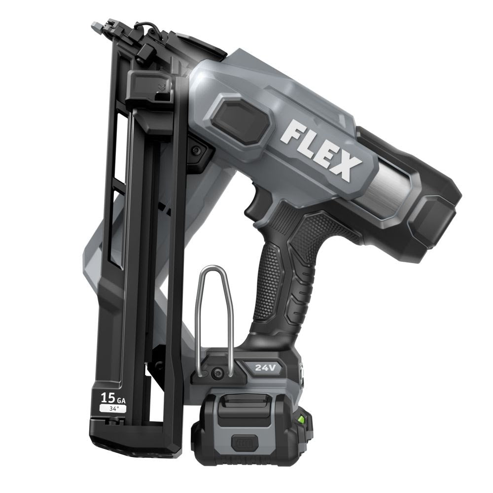 Flex FX4311B-1A 15Ga Angled Nailer Kit (1 x 2.5Ah Battery + 160W Charger) - 4