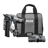 Flex FX4351A-1C 24V Brushless 21 Degree Framing Nailer Kit - 2