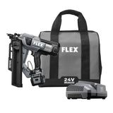 Flex FX4351A-1C 24V Brushless 21 Degree Framing Nailer Kit - 2