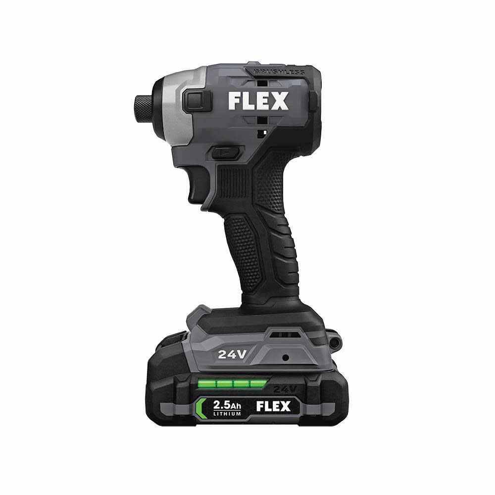 Flex FXM201-2A 24V Brushless 2 Tool Combo Kit Drill Driver and Impact Driver - 6