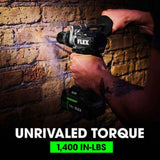 Flex FXM202-2B 24V Brushless 2 Tool Combo Kit Hammer Drill with Turbo Mode and Impact Driver with Quick Eject - 10