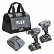 Flex FXM205-2A 2 Tool Combo Kit, Compact Drill Driver and Compact Impact Driver