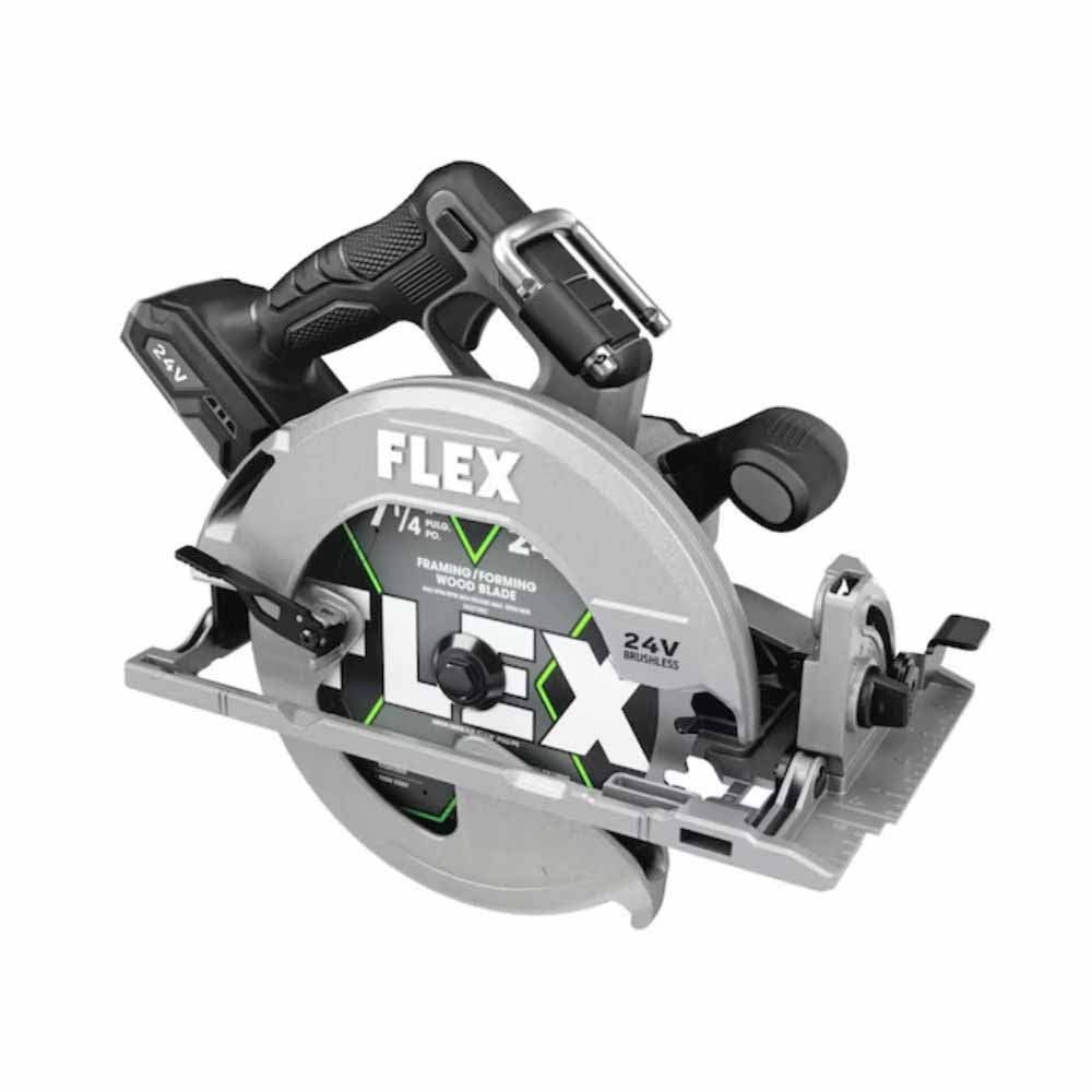 Flex FXM601-2B 24V Brushless 6 Tool Combo Kit Hammer Drill Impact Driver 7-1/4" Circular Saw Oscillating Multi-Tool Reciprocating Saw and Work Light - 4