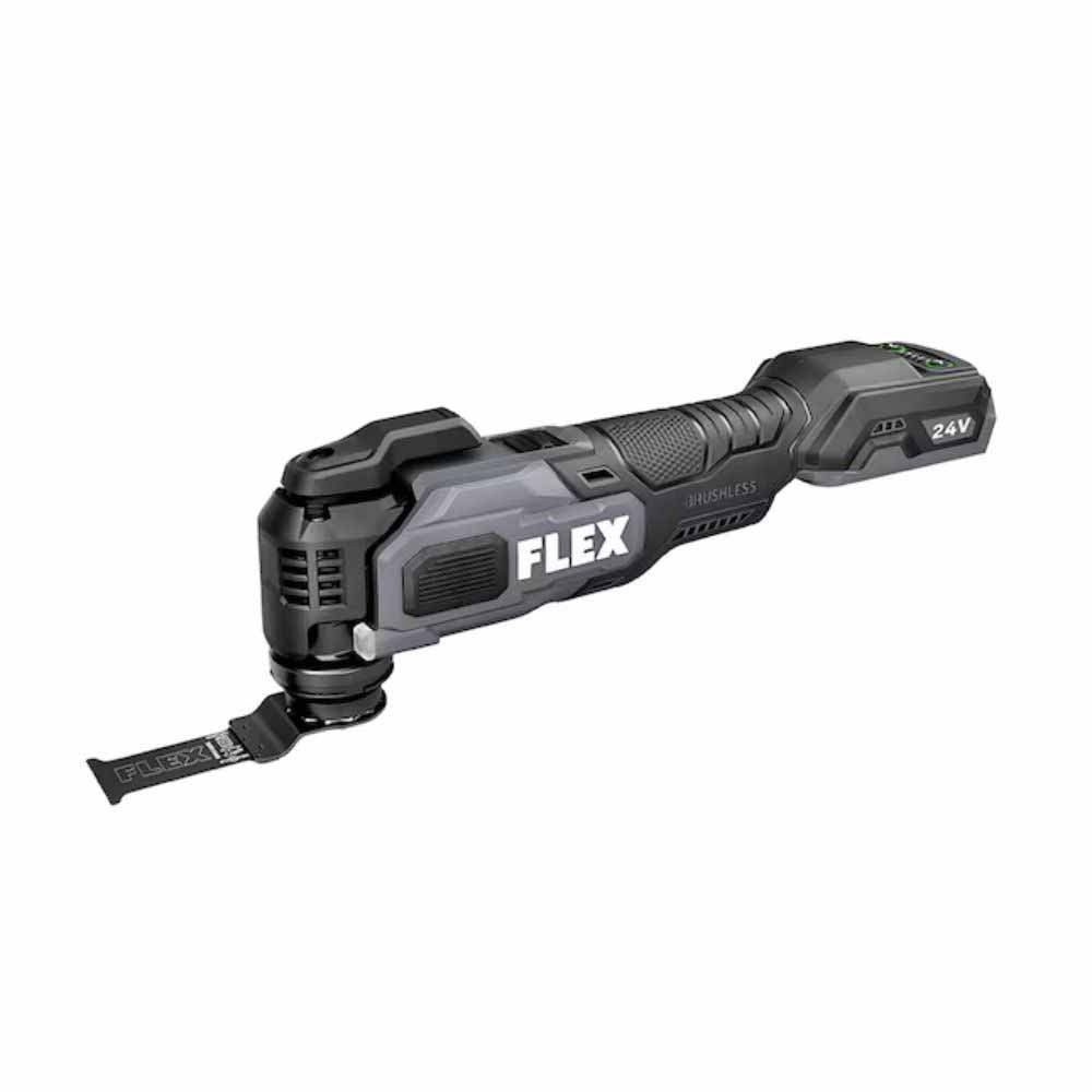 Flex FXM601-2B 24V Brushless 6 Tool Combo Kit Hammer Drill Impact Driver 7-1/4" Circular Saw Oscillating Multi-Tool Reciprocating Saw and Work Light - 5