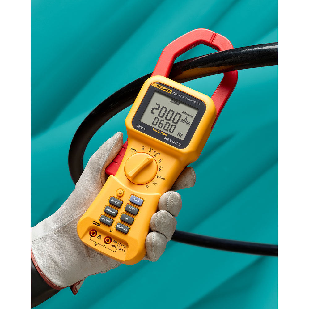 Fluke 355 True-RMS AC/DC Clamp Meter, 2000A AC/DC - 3