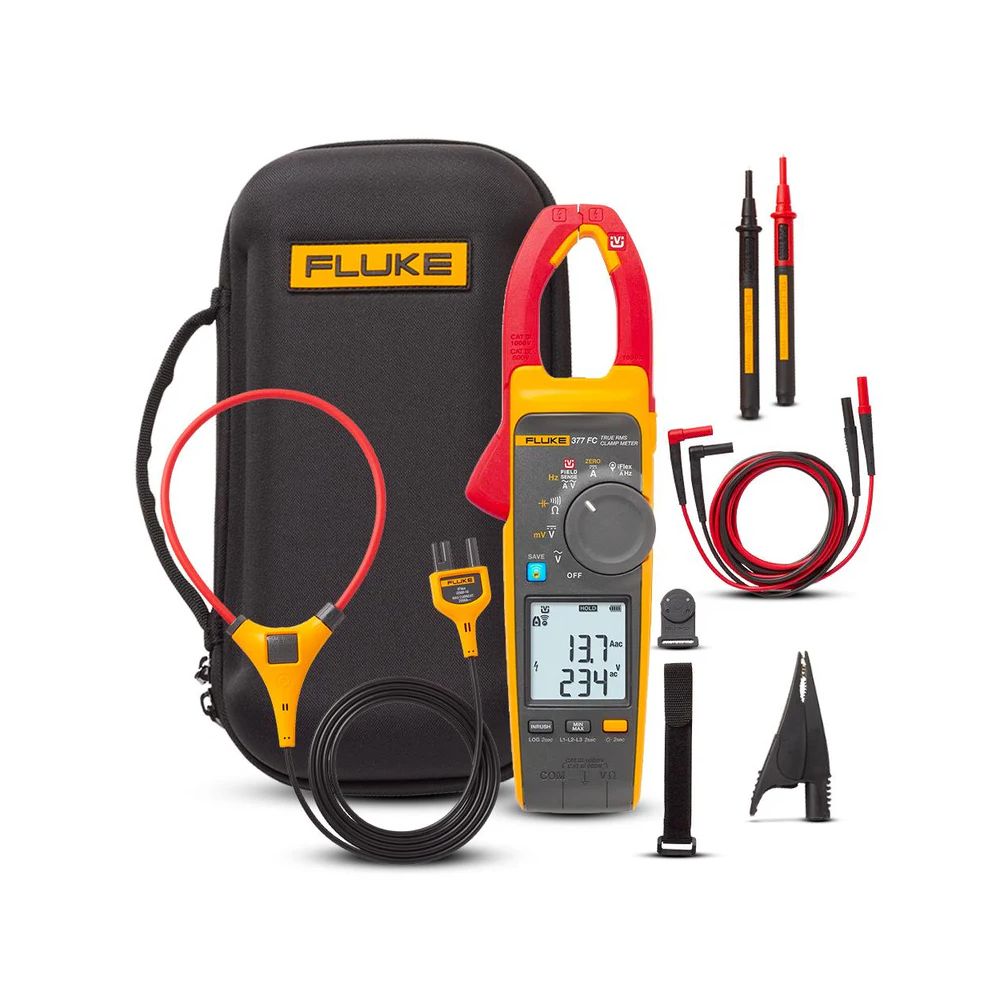 Fluke 377 FC 1000A Non-Contact Voltage True-rms AC/DC Clamp Meter with iFlex