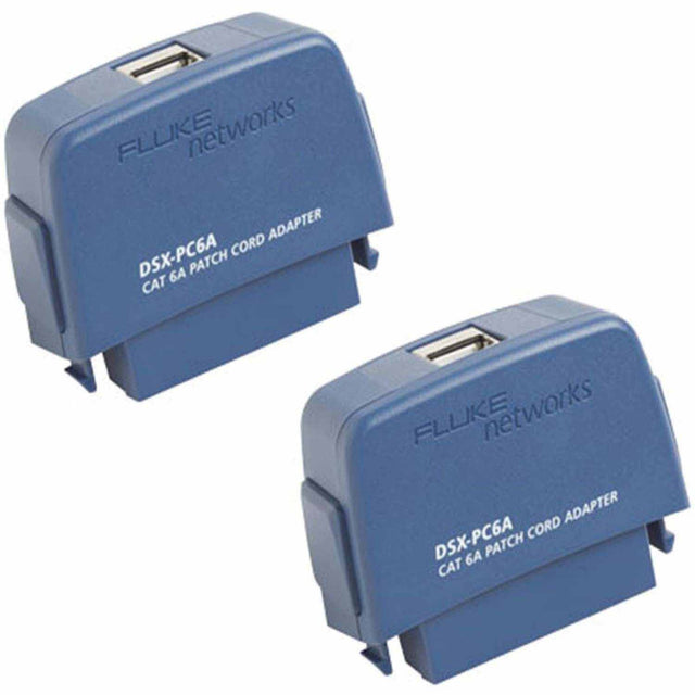 Fluke DSX-PC6AS Set of DSX CAT 6A Adapters with Shielded CAT 6A Patch Cord Jacks
