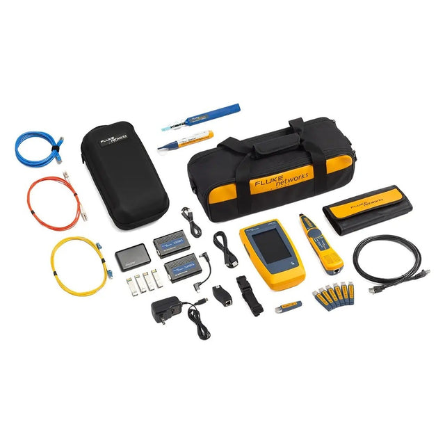 Fluke 6028835 LIQ-DUO-KIT-FMC LinkIQ Duo Cable Wi-Fi Network Tester Kit with Media Converter and Fiber Kit 1G/10G (1 Kit)