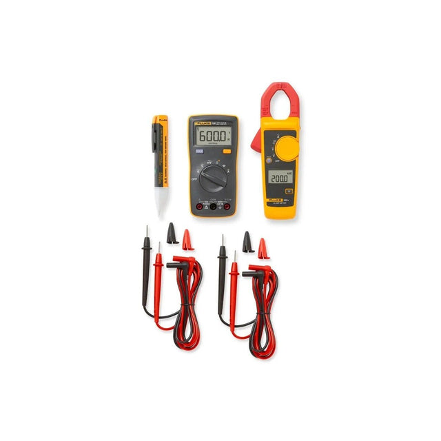 Fluke 6153385 Apprentice Dual-Meter Troubleshooting Kit with Multimeter Clamp Meter and Voltage Detector, 106/302+/1ACII/EIC