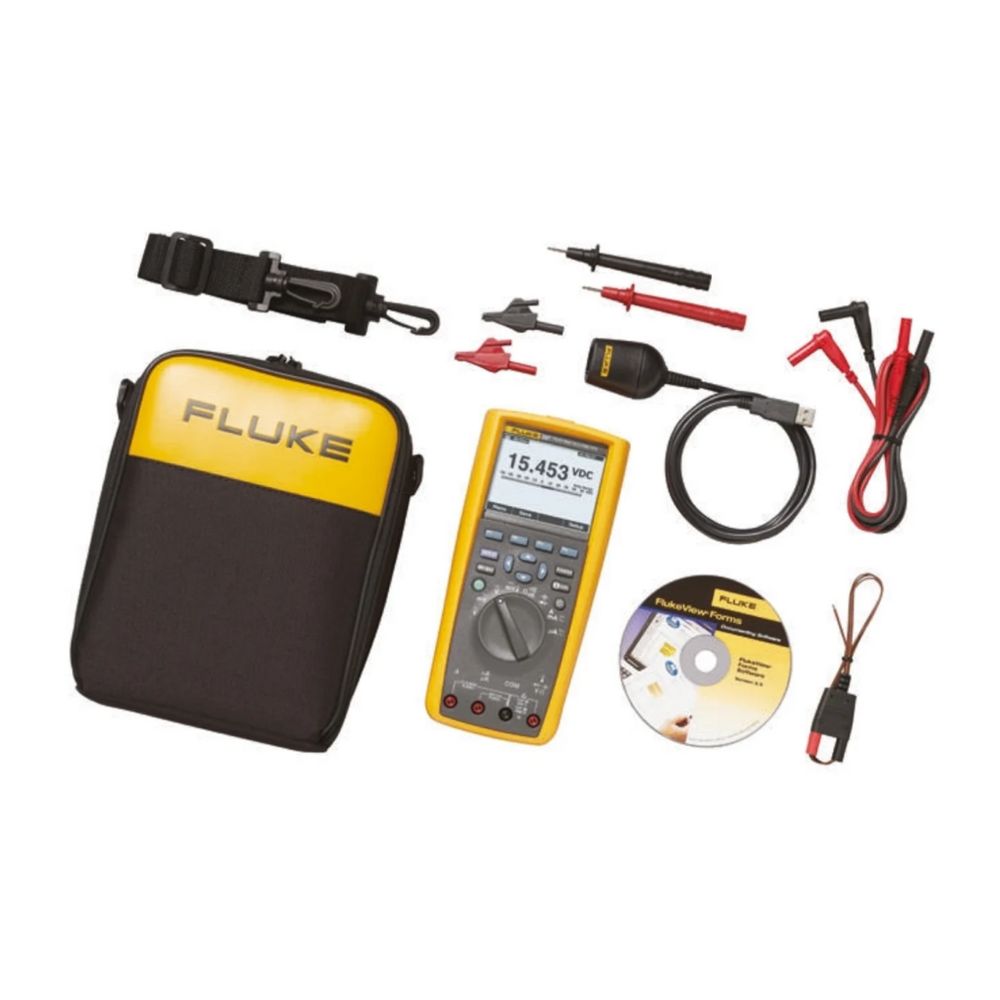 Fluke FLK-287/FVF/IR3000 287 Industrial Logging Digital Multimeter Combo Kit with Fluke Connect Compatibility and FlukeView Software