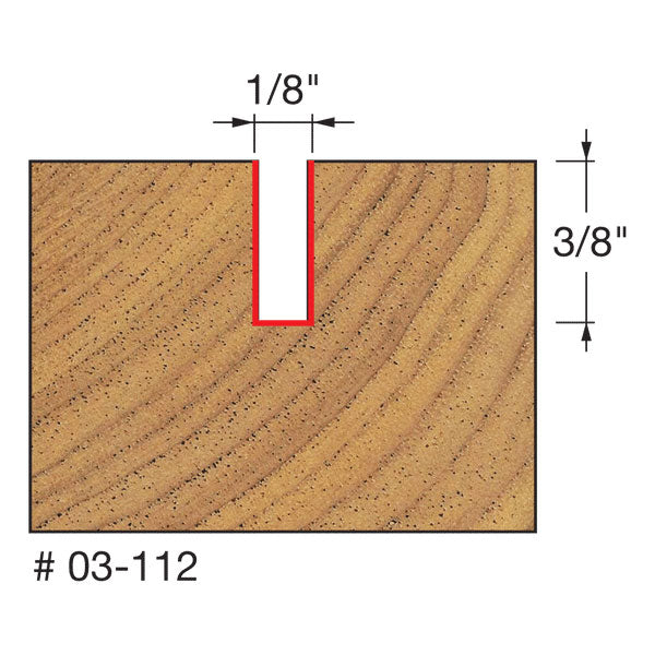 Freud 03-112 1/8" (Dia.) Single Flute Straight Bit - 2
