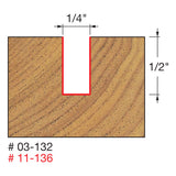 Freud 03-132 1/4" (Dia.) Single Flute Straight Bit - 2