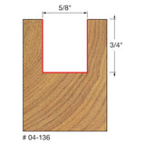 Freud 04-136 5/8" (Dia.) Double Flute Straight Bit - 2