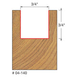 Freud 04-140 3/4" (Dia.) Double Flute Straight Bit - 2