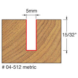 Freud 04-512 5 (Dia.) Double Flute Straight Bit - 2
