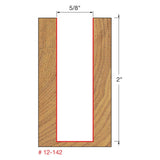 Freud 12-142 5/8" (Dia.) Double Flute Straight Bit (Double Grind) - 2