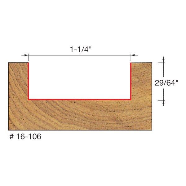 Freud 16-106 1-1/4" (Dia.) Mortising Bit - 2