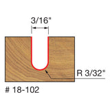 Freud 18-102 3/32" Radius Round Nose Bit - 2