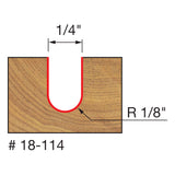 Freud 18-114 1/8" Radius Round Nose Bit - 2