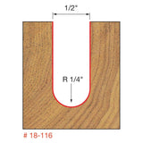 Freud 18-116 1/4" Radius Round Nose Bit - 2
