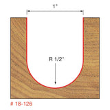 Freud 18-126 1/2" Radius Round Nose Bit - 2