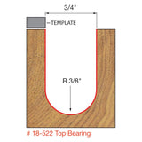 Freud 18-522 3/8" Radius Round Nose Bit - 2