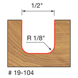 Freud 19-104 1/8" Radius Dish Carving Bit - 2