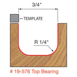 Freud 19-576 1/4" Radius Dish Carving Bit - 2