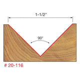 Freud 20-116 1-1/2" (Dia.) V Grooving Bit - 2
