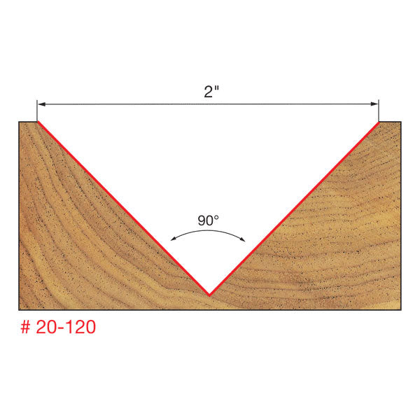 Freud 20-120 2" (Dia.) V Grooving Bit - 2