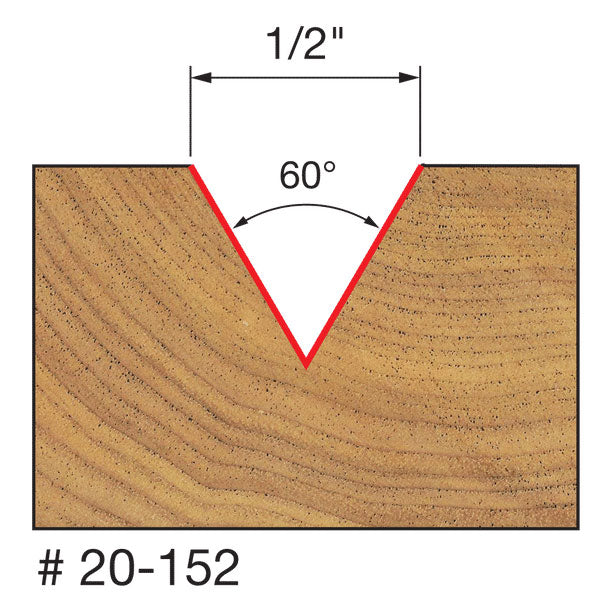 Freud 20-152 1/2" (Dia.) V Grooving Bit - 2