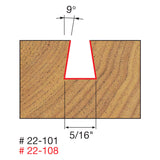 Freud 22-101 5/16" (Dia.) Dovetail Bit - 2