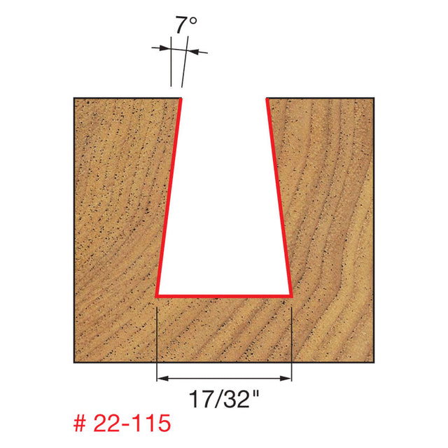 Freud 22-115 17/32" (Dia.) Dovetail Bit