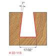 Freud 22-115 17/32" (Dia.) Dovetail Bit