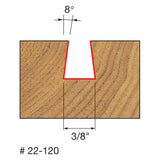 Freud 22-120 3/8" (Dia.) Dovetail Bit - 2