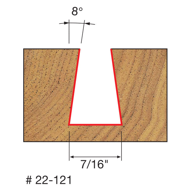 Freud 22-121 7/16" (Dia.) Dovetail Bit - 2