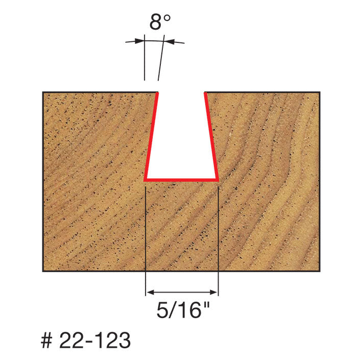 Freud 22-123 5/16" (Dia.) Dovetail Bit - 2