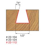 Freud 22-124 1/2" (Dia.) Dovetail Bit - 2