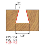 Freud 22-124 1/2" (Dia.) Dovetail Bit - 2