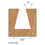 Freud 22-128 3/4" (Dia.) Dovetail Bit - 2