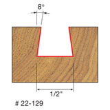 Freud 22-129 1/2" (Dia.) Dovetail Bit - 2