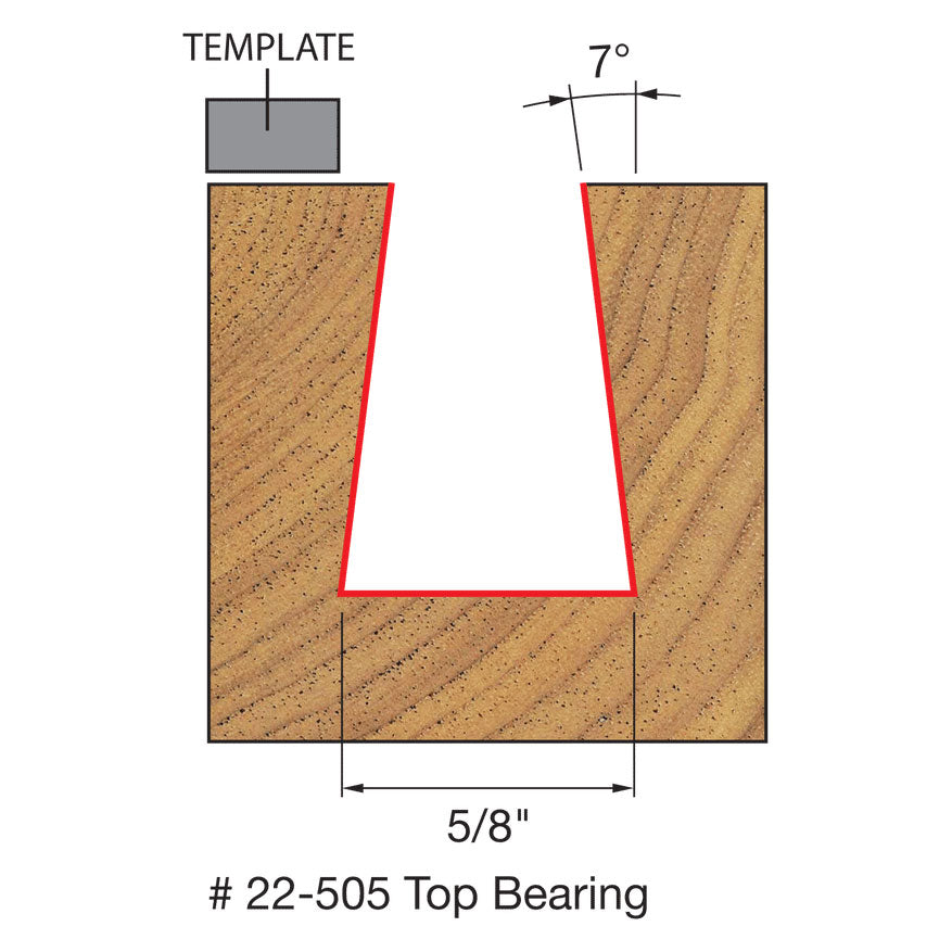 Freud 22-505 5/8" (Dia.) Dovetail Bit - 2