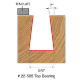 Freud 22-505 5/8" (Dia.) Dovetail Bit - 2