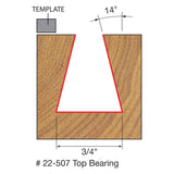 Freud 22-507 3/4" (Dia.) Dovetail Bit - 2