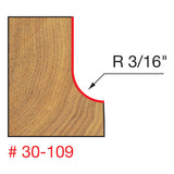 Freud 30-109 3/16" Radius Cove Bit - 2