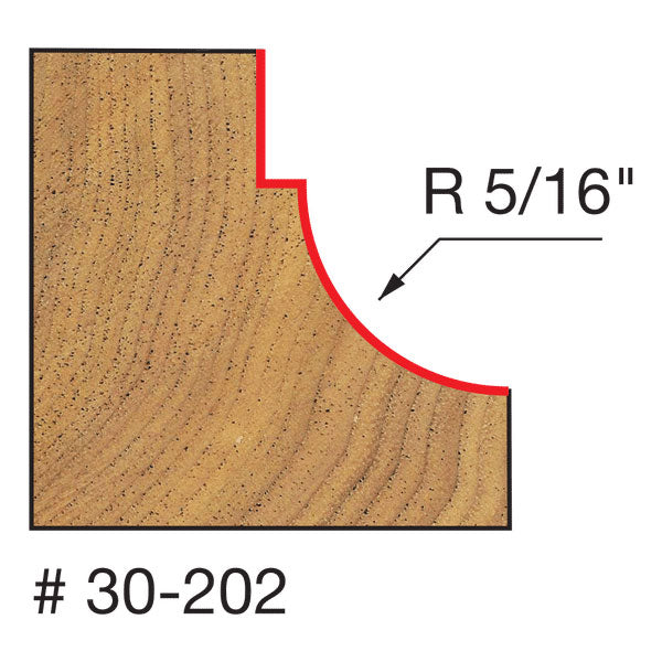 Freud 30-202 5/16" Radius Cove & Fillet Bit - 2