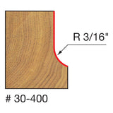 Freud 30-400 3/16" Radius Cove Bit with Steel Pilot - 2
